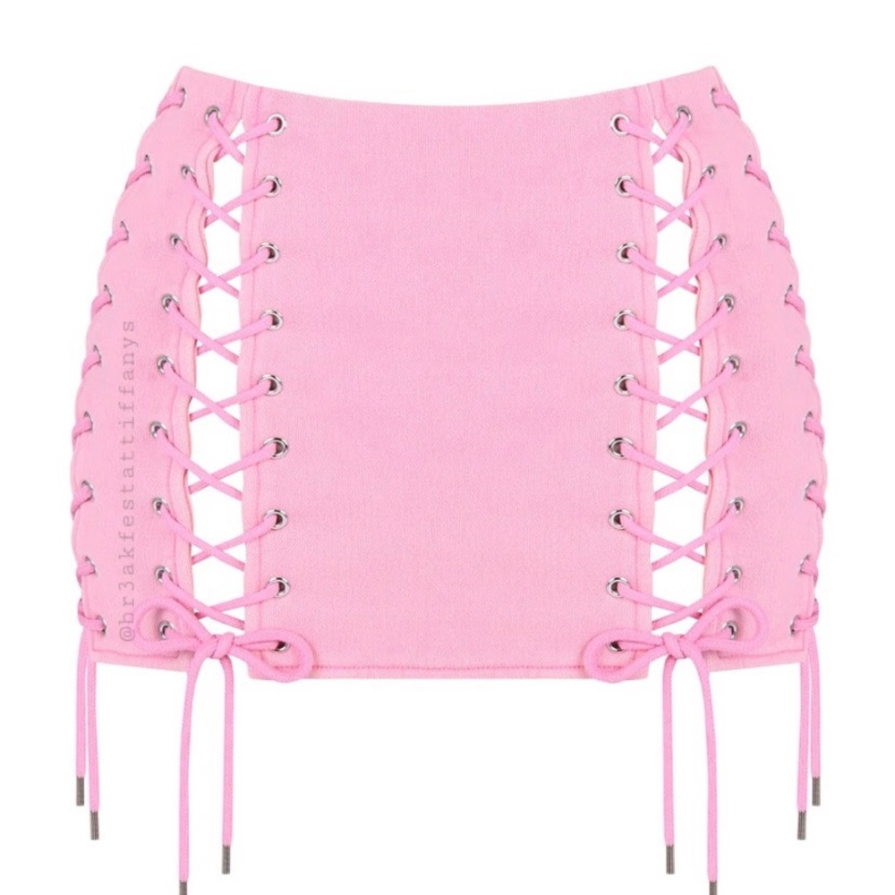 Hidden Cult Laced Up Skirt Pink